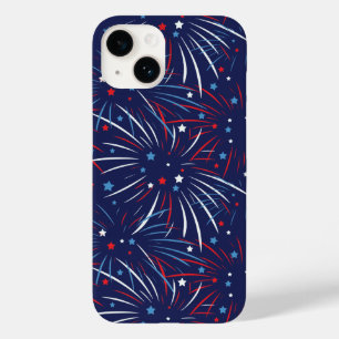 Red White Blue Fireworks-sterren Case-Mate iPhone 14 Hoesje