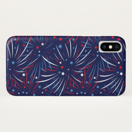Red White Blue Fireworks-sterren Case-Mate iPhone Case (Achterkant (horizontaal))