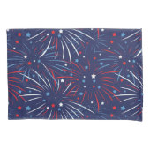 Red White Blue Fireworks-sterren Kussensloop (Voorkant-Links)