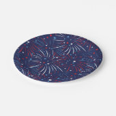 Red White Blue Fireworks-sterren Papieren Bordje (Gekanteld)