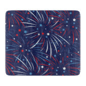 Red White Blue Fireworks-sterren Snijplank (Voorkant)