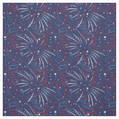 Red White Blue Fireworks-sterren Stof (Swatch)