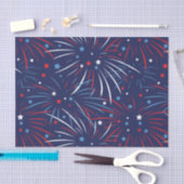 Red White Blue Fireworks-sterren Tissuepapier (Craft)