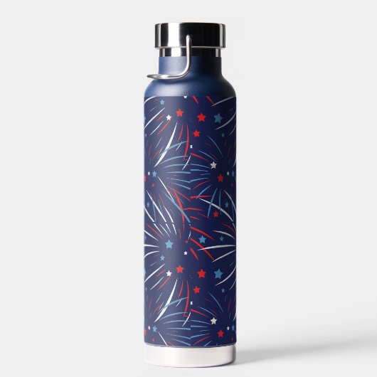 Red White Blue Fireworks-sterren Waterfles (Rechts)