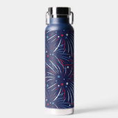 Red White Blue Fireworks-sterren Waterfles (Voorkant)