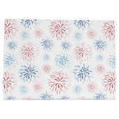 Red White Blue Fireworks Wedding Party Bedankt Groot Cadeauzakje (Achterkant)