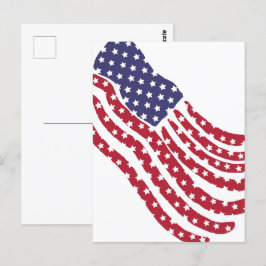Red White Blue Flag Design Briefkaart