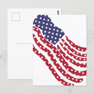 Red White Blue Flag Design Briefkaart