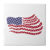 Red White Blue Flag Design Ceramic Tegel Tegeltje (Voorkant)