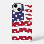Red White Blue Flag Design Hoesje-Mate iPhone Case (Achterkant)