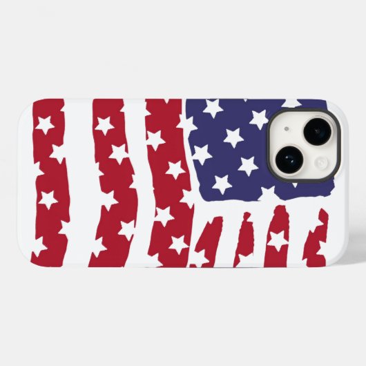 Red White Blue Flag Design Hoesje-Mate iPhone Case (Achterkant (horizontaal))