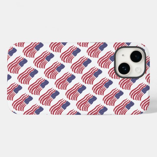 Red White Blue Flag Design Hoesje-Mate iPhone Case-Mate iPhone Case (Achterkant (horizontaal))