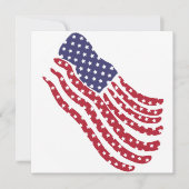 Red White Blue Flag Design Holiday Kaart (Voorkant)