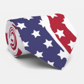 Red White Blue Flag Design Stropdas (Opgerold)