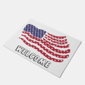Red White Blue Flag Design Welkomstklep Deurmat (Schuin)