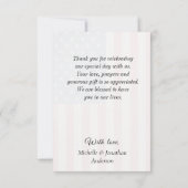 Red White Blue Floral USA Flag Patriotic Bedankkaart (Achterkant)