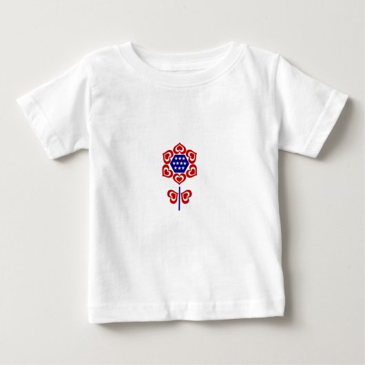 Red White Blue Flower Patriotic Design (Voorkant)