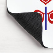 Red White Blue Flower Patriotic Design Muismat (Hoek)