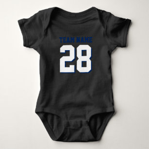 Red White Blue Football Jersey Sports Baby Romper