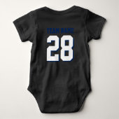 Red White Blue Football Jersey Sports Baby Romper (Achterkant)
