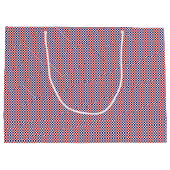 Red, White, Blue-GINGHAM-GIFT BAG L Large Cadeautasje (Achterkant)