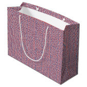 Red, White, Blue-GINGHAM-GIFT BAG L Large Cadeautasje (Achterkant Gekanteld)
