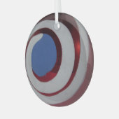  Red White Blue Glass Kerstbal Ball MOD Glas Ornament (Voorkant links)