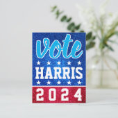 Red White Blue Glitter American Campaign Sjabloon Briefkaart (Staand voorkant)