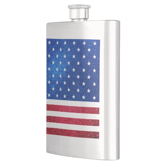 Red White Blue Glitter American Campaign Sjabloon Flacon (Links)