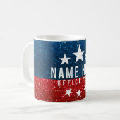 Red White Blue Glitter American Campaign Sjabloon Koffiemok (Voorkant links)