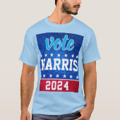 Red White Blue Glitter American Campaign Sjabloon T-shirt (Voorkant)