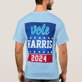 Red White Blue Glitter American Campaign Sjabloon T-shirt (Achterkant)