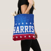 Red White Blue Glitter American Campaign Sjabloon Tote Bag (Dichtbij)