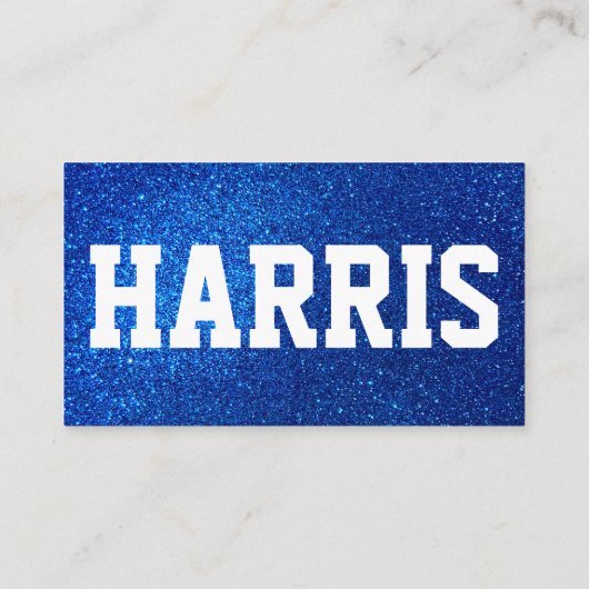 Red White Blue Glitter American Campaign Sjabloon Visitekaartje (Achterkant)