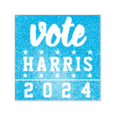 Red White Blue Glitter American Campaign Sjabloon Zelfinktende Stempel (Design)