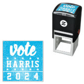 Red White Blue Glitter American Campaign Sjabloon Zelfinktende Stempel (In situ)