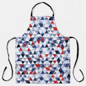RED WHITE BLUE GLITTER LOOK TRIANGLE PATTERN SCHORT (Voorkant)