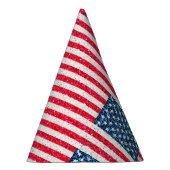 Red White Blue Glitter Patriotic American USA Vlag Feesthoedjes (Rechts)