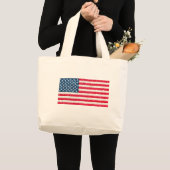 Red White Blue Glitter Patriotic American USA Vlag Grote Tote Bag (Voorkant (product))