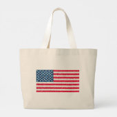 Red White Blue Glitter Patriotic American USA Vlag Grote Tote Bag (Achterkant)