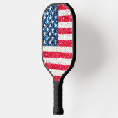 Red White Blue Glitter Patriotic American USA Vlag Pickleball Paddle (Links)