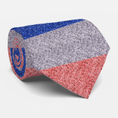 Red White Blue Glitter Sequin Effect Stropdas (Opgerold)