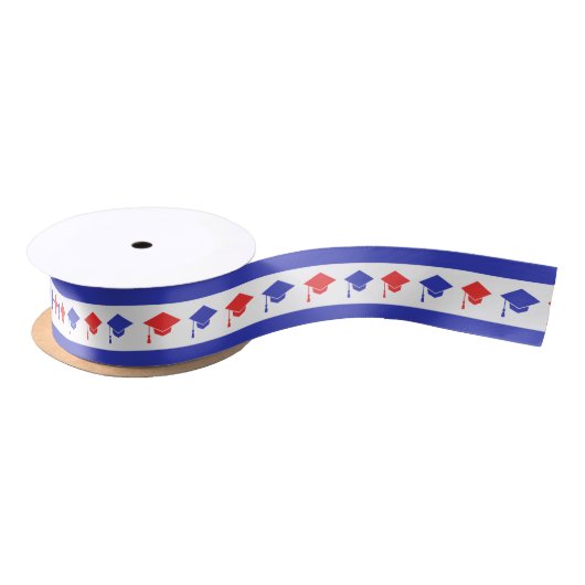 Red White Blue Gradus Caps Satijnen Lint (Spoel)