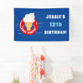 Red White Blue Ice Cream Pool Party Kinder Spandoek (Insitu)