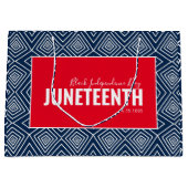 Red White Blue Independence Day June 19 JUNETEENTH Groot Cadeauzakje (Voorkant)