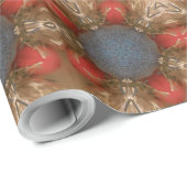 Red White Blue Kerstdecorting Baubles Cadeaupapier (Rol Hoek)