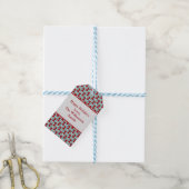 Red White Blue-kerstkussen Prettige feestdagen Cadeaulabel (Met Touw)