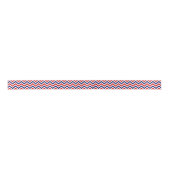 Red White Blue LG Chevron ZigZag Pattern Satijnen Lint (Voorkant)