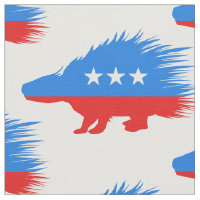 Red White Blue Libertarian Porcupine Patriotic