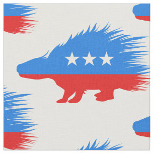 Red White Blue Libertarian Porcupine Patriotic Stof